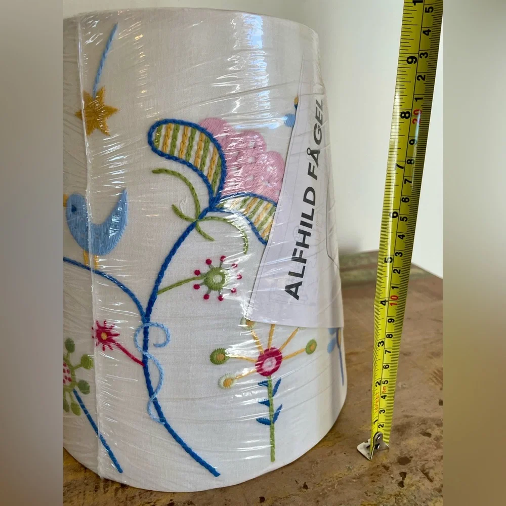 IKEA Alfhild Fågel Embroidered Lampshade